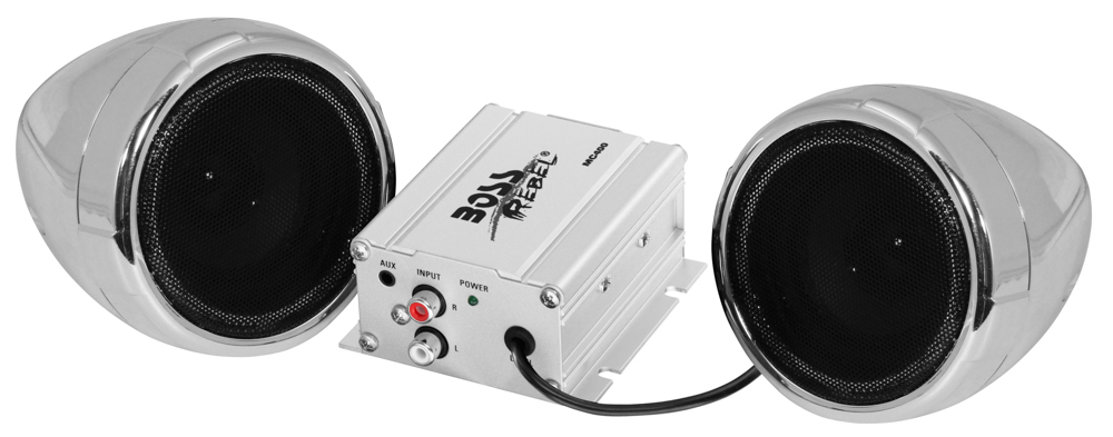 Boss Audio MC400 Chrome 600 watt Motorcycle/ATV Sound System Boss Audio MC400 Chrome 600 watt Motorcycle/ATV Sound System