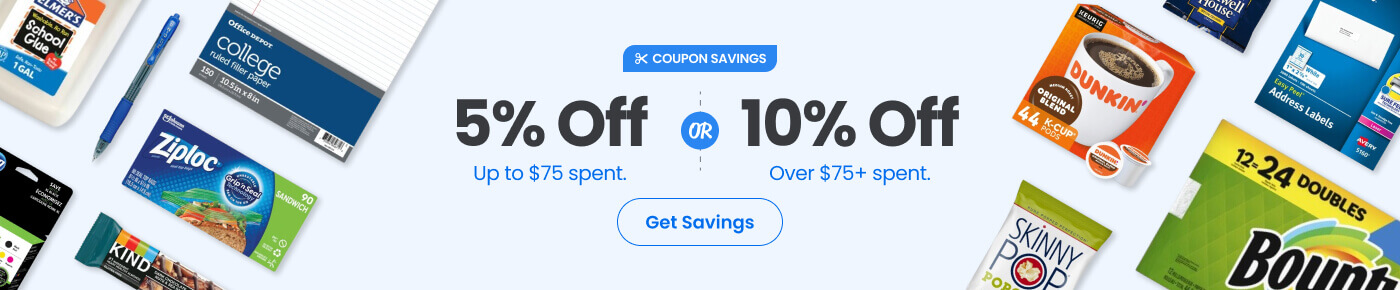 5% Off up to $75 or 10% Off Orders $75+ (up to $250 spent)