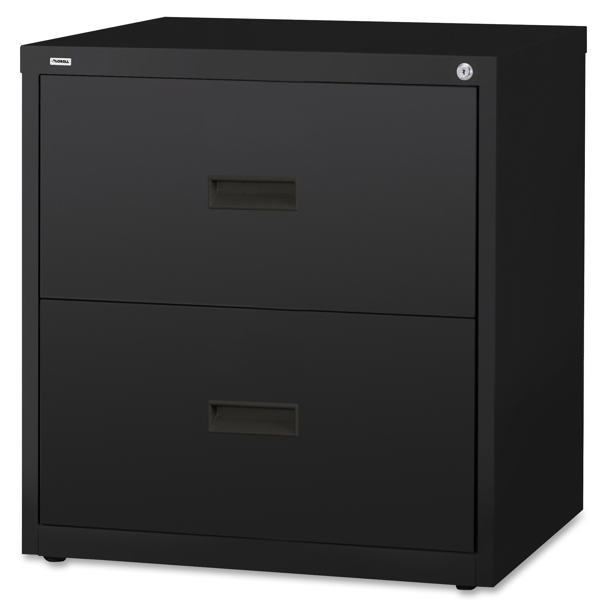 Lorell 2 Drawer Lateral File Letter/Legal/A4, 30" Wide, Black