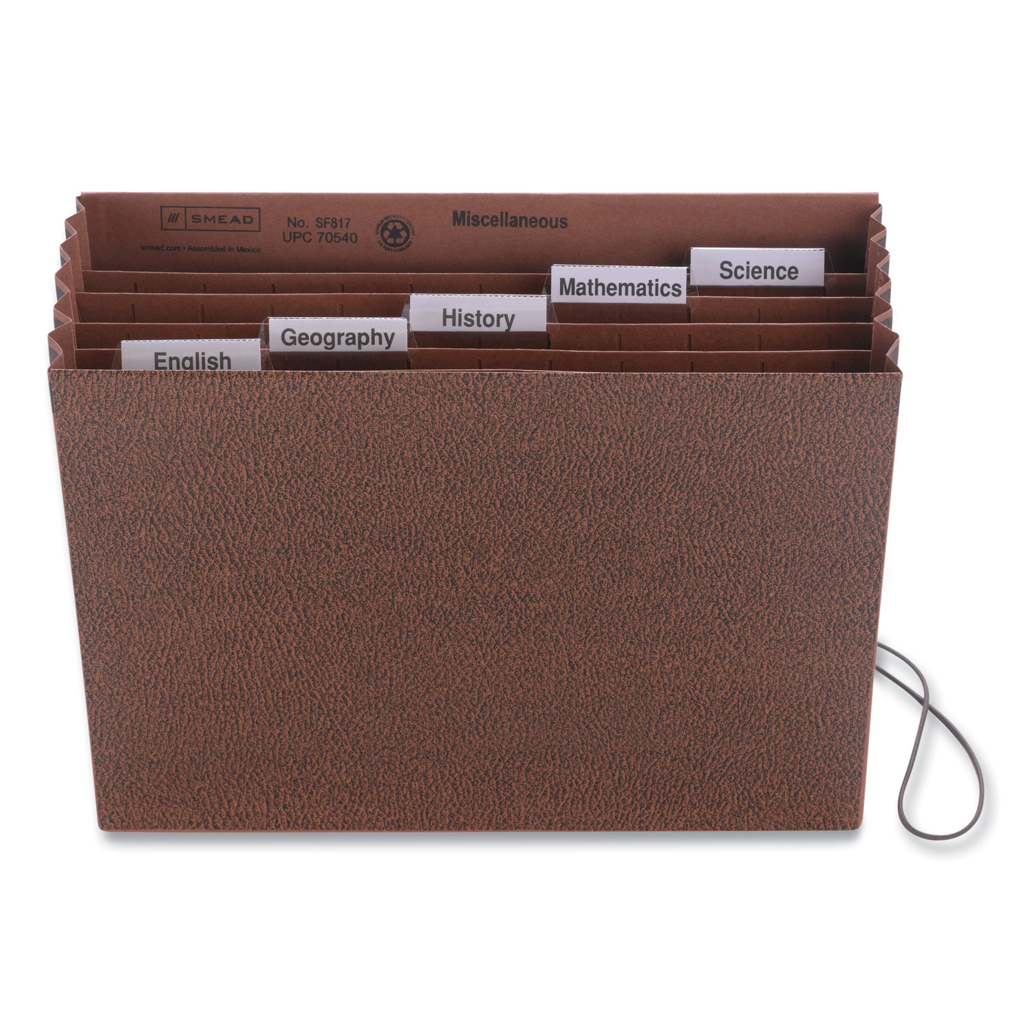 Smead SixPocket Subject File w/ Insertable Tabs, 5.25" Expansion, 6
