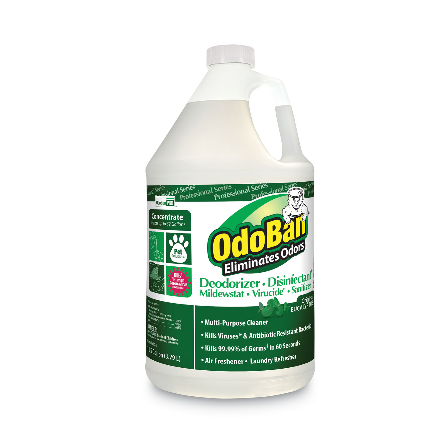 Odoban Concentrated Odor Eliminator Eucalyptus 1gal Bottle 4 Carton Officesupply Com