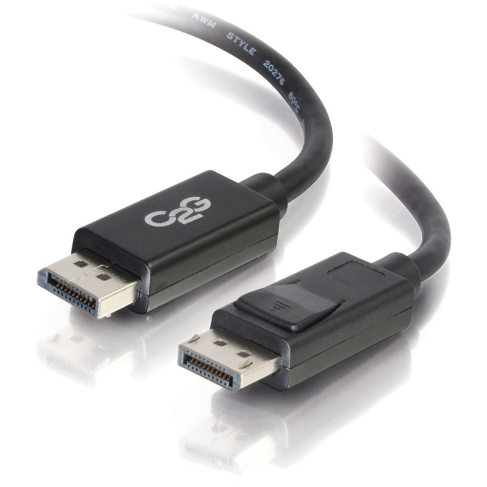 Displayport Cable Front C2G 6ft DisplayPort Cable with Latches, 4K 60Hz, DisplayPort Male to ...