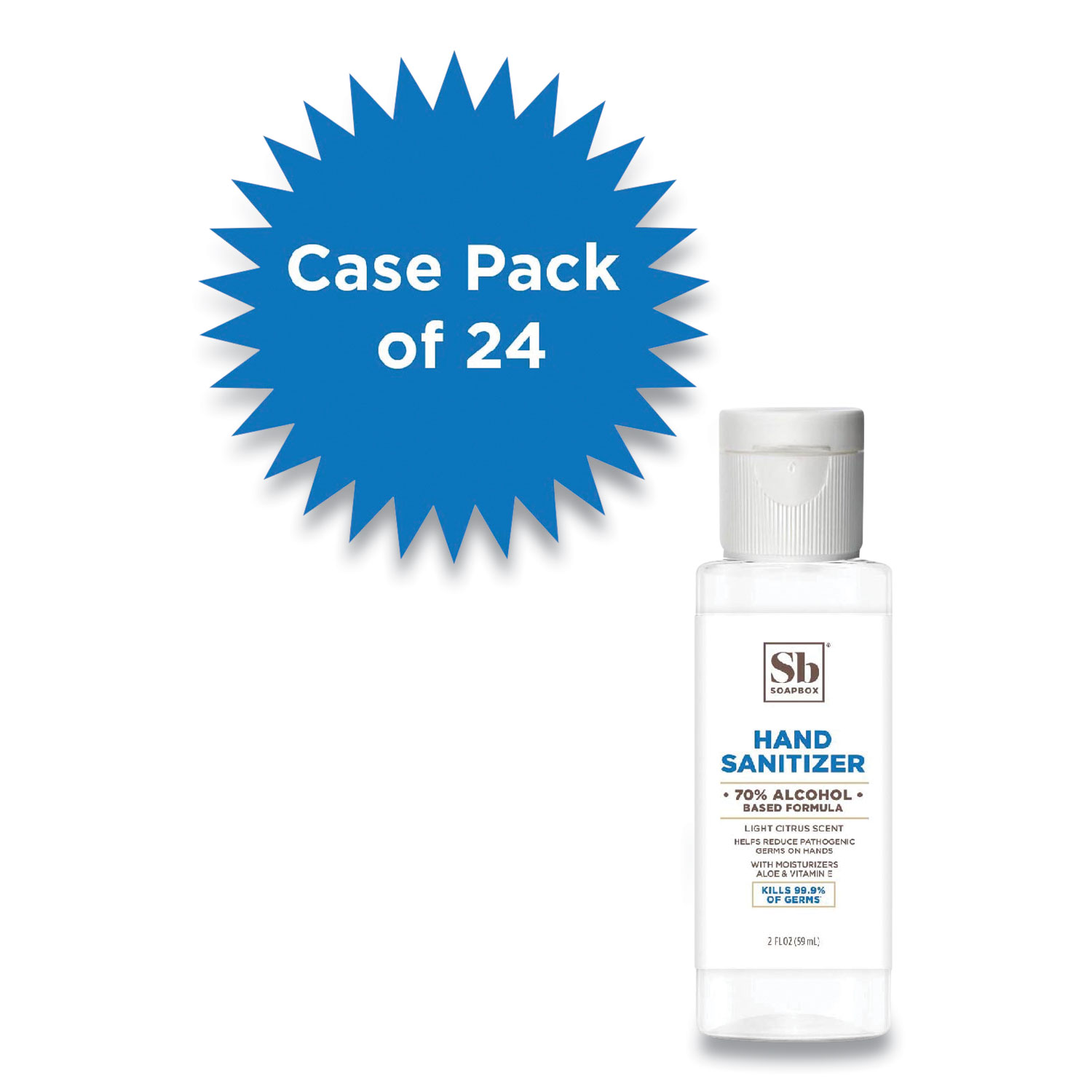 Soapbox 70 Alcohol Scented Gel Hand Sanitizer, 2 oz FlipTop Bottle