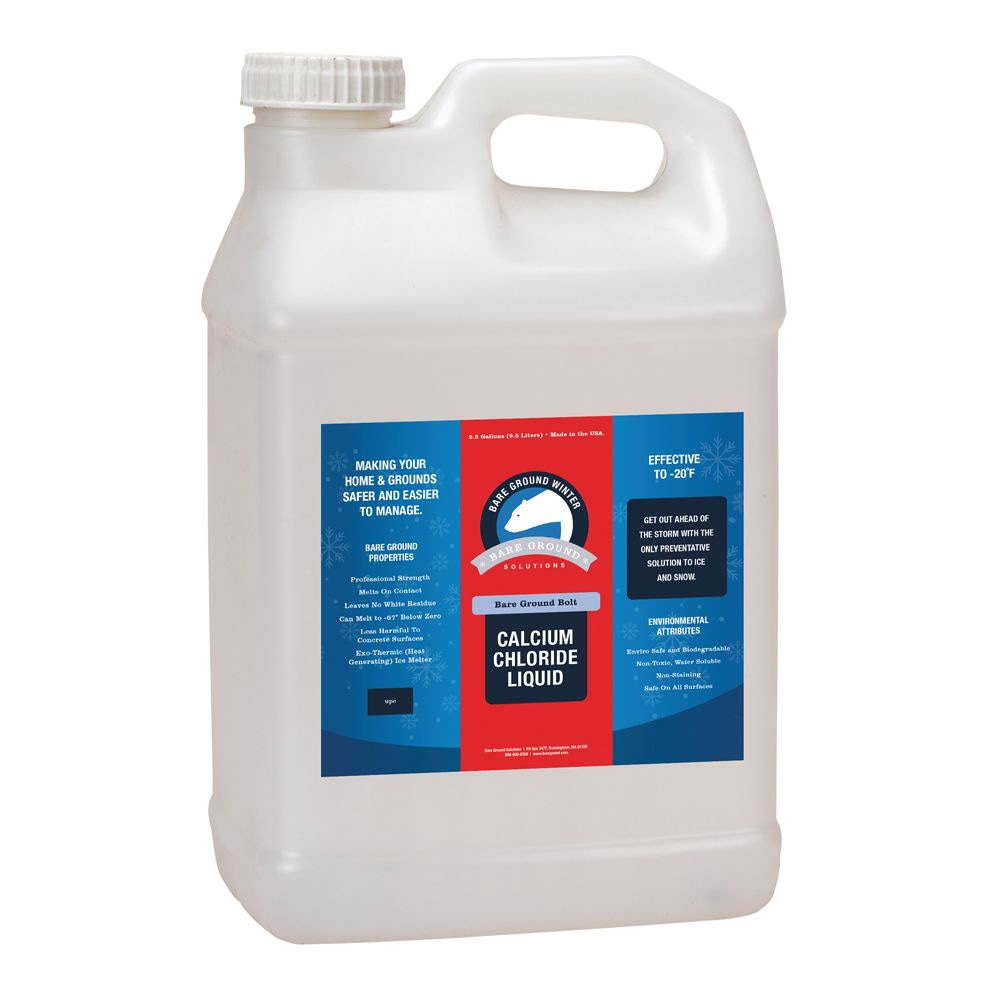 Bare Ground Liquid DeIcer, Calcium Chloride, 2.5 Gallons
