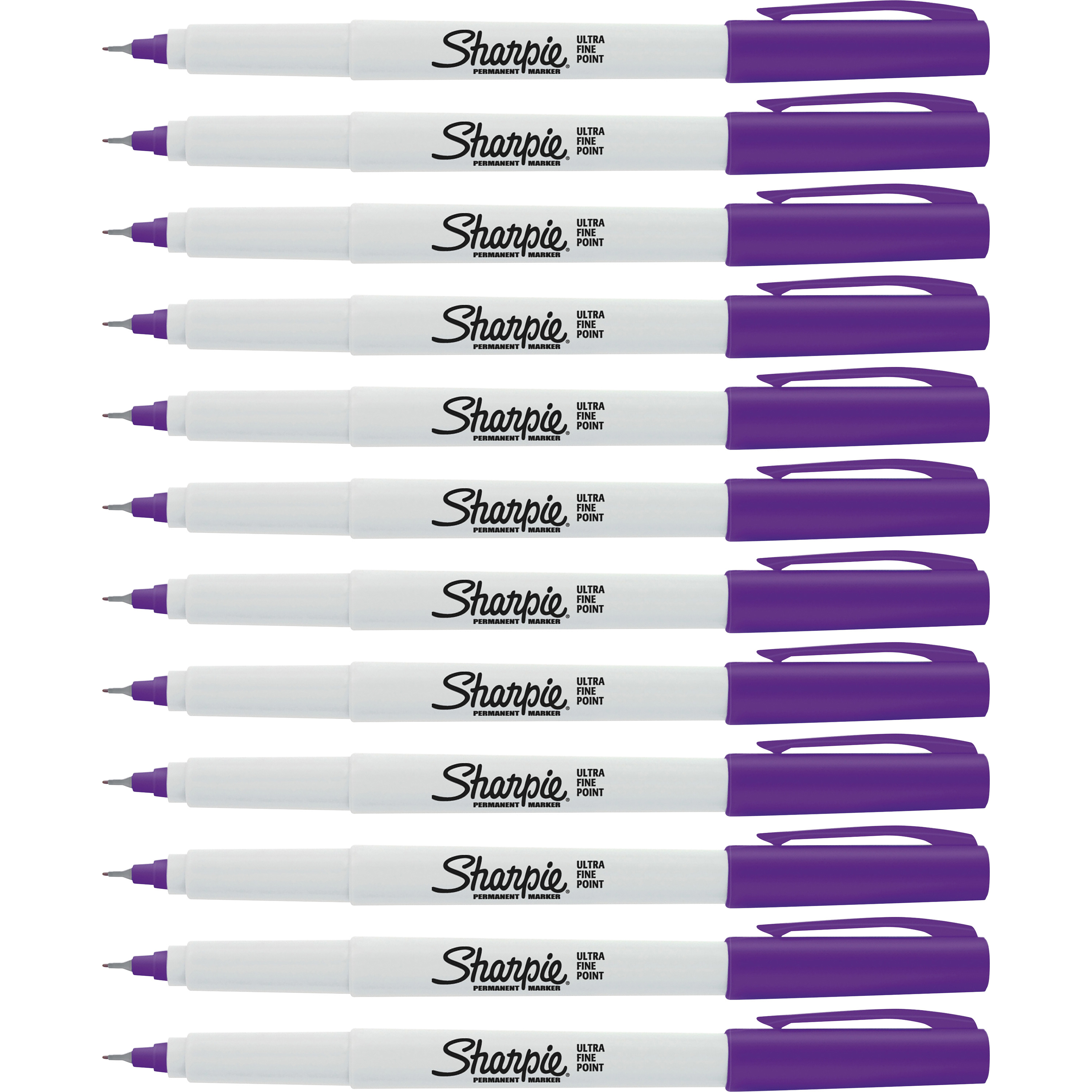 Sharpie Precision Ultra Fine Permanent Markers, Purple, 12/Box