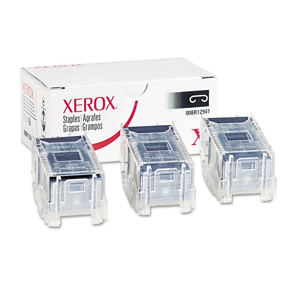 Xerox Finisher Staples for Xerox 7760/4150, Three Cartridges, 15,000