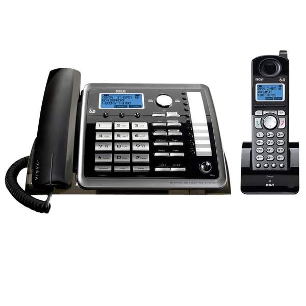 RCA 25255RE2 DECT 6.0 Digital 2Line Corded/Cordless Expandable Phone