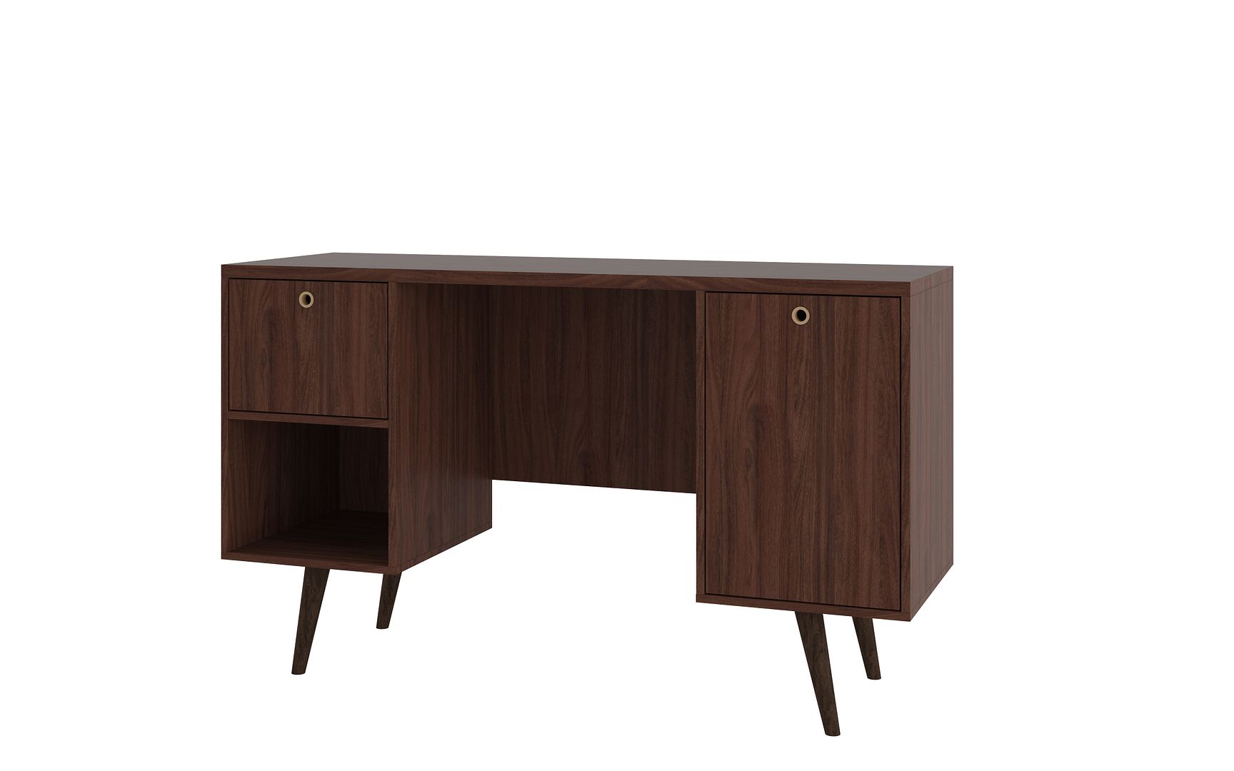 Edgar Office Desk in Dark Brown MNC133AMC163