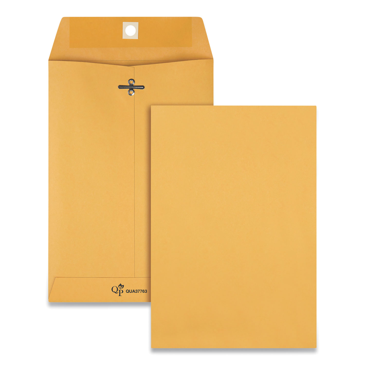 Quality Park Clasp Envelope, 32 lb Bond Weight Kraft, 1 3/4, Square Flap, Clasp/Gummed Closure