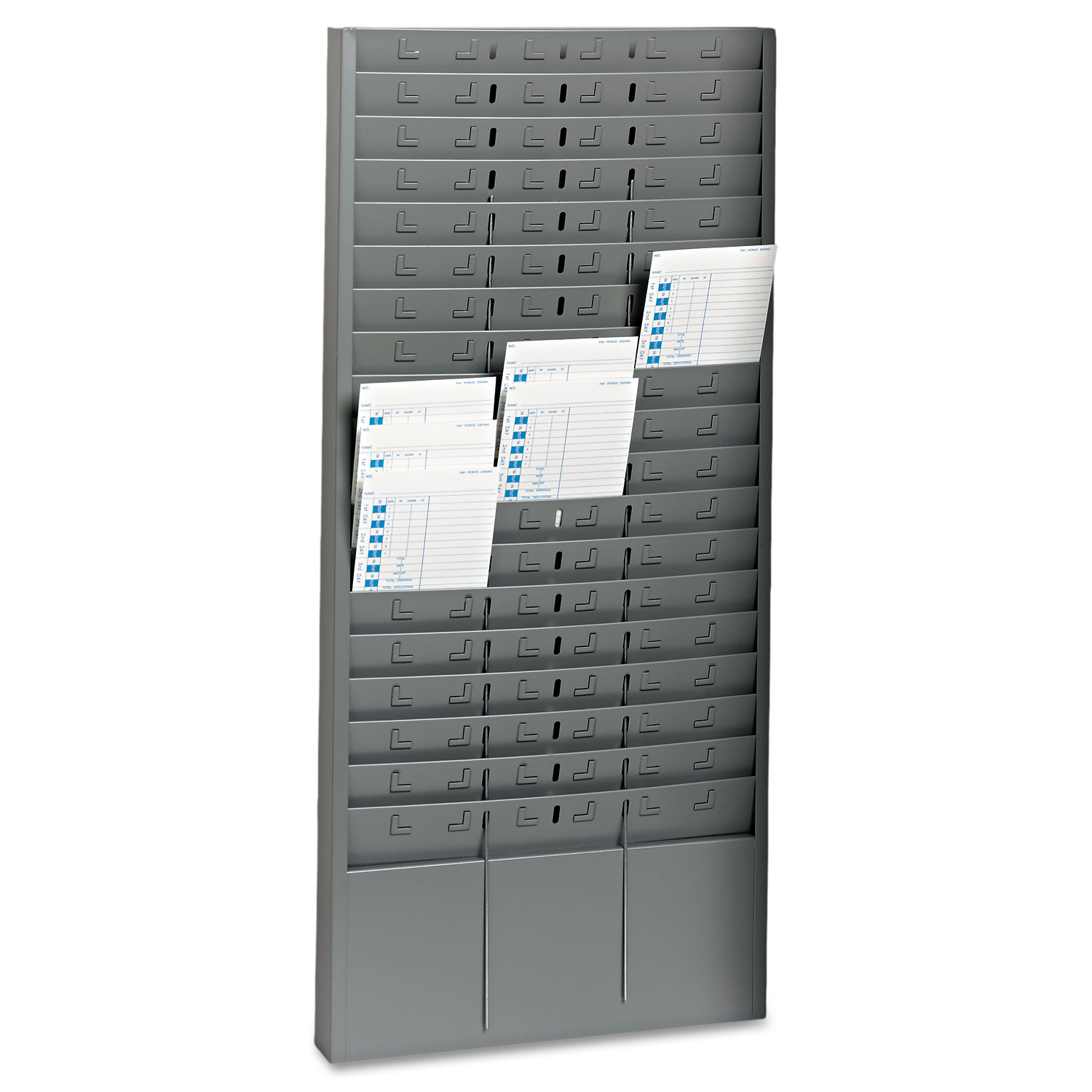 SteelMaster Steel Time Card Rack with Adjustable Dividers, 5" Pockets