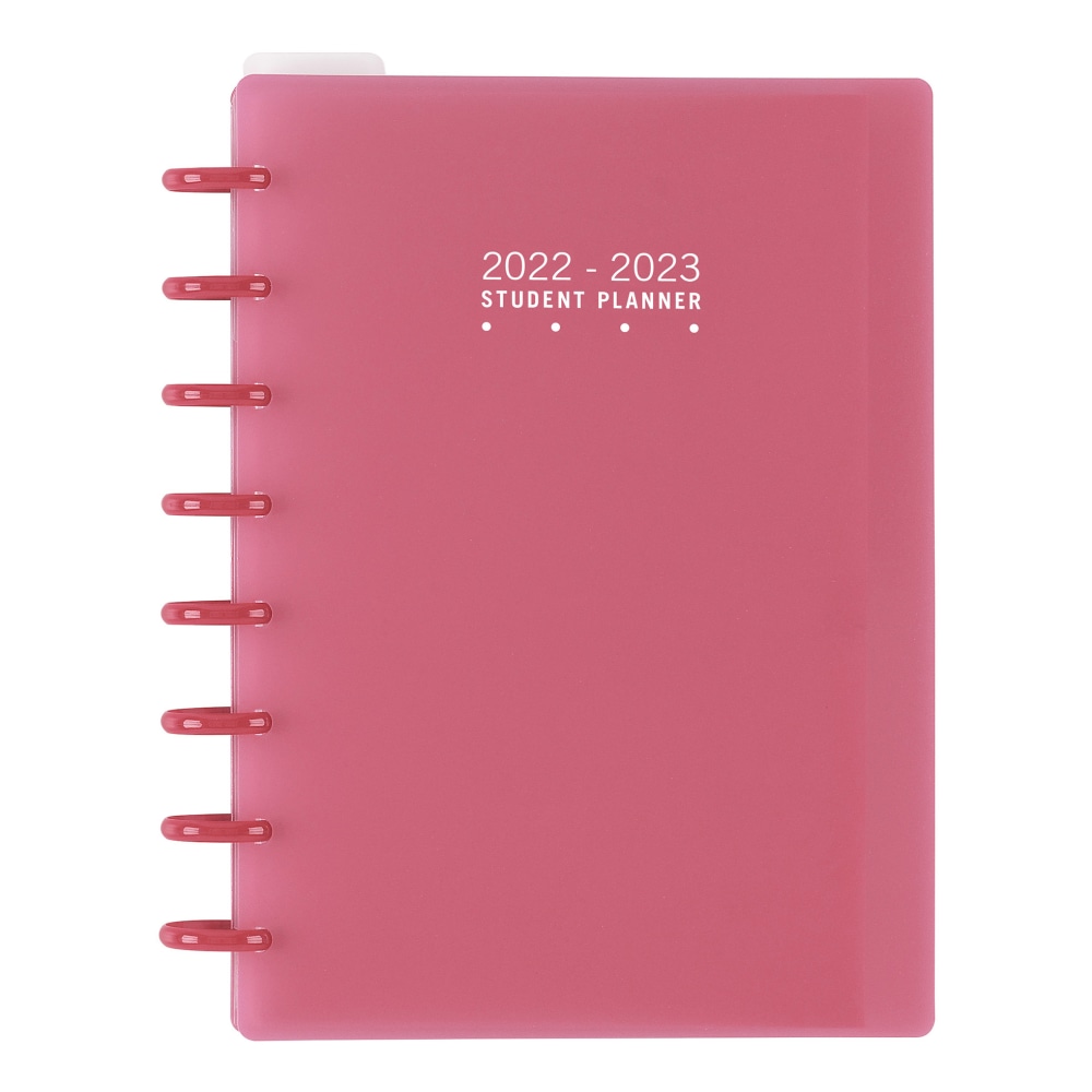 TUL Discbound Weekly/Monthly Student Planner, Junior Size, Pink, July