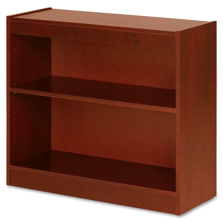 Lorell 2Shelf Panel Wood Veneer Bookcase