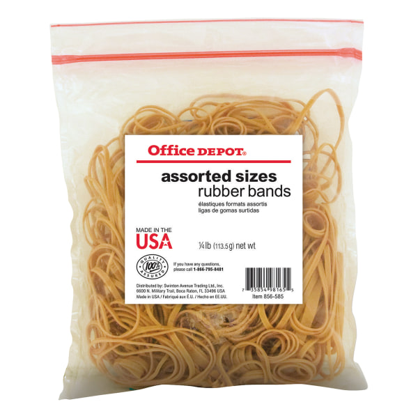 Rubber Bands, 54, Assorted Sizes, 1/4 Lb. Bag