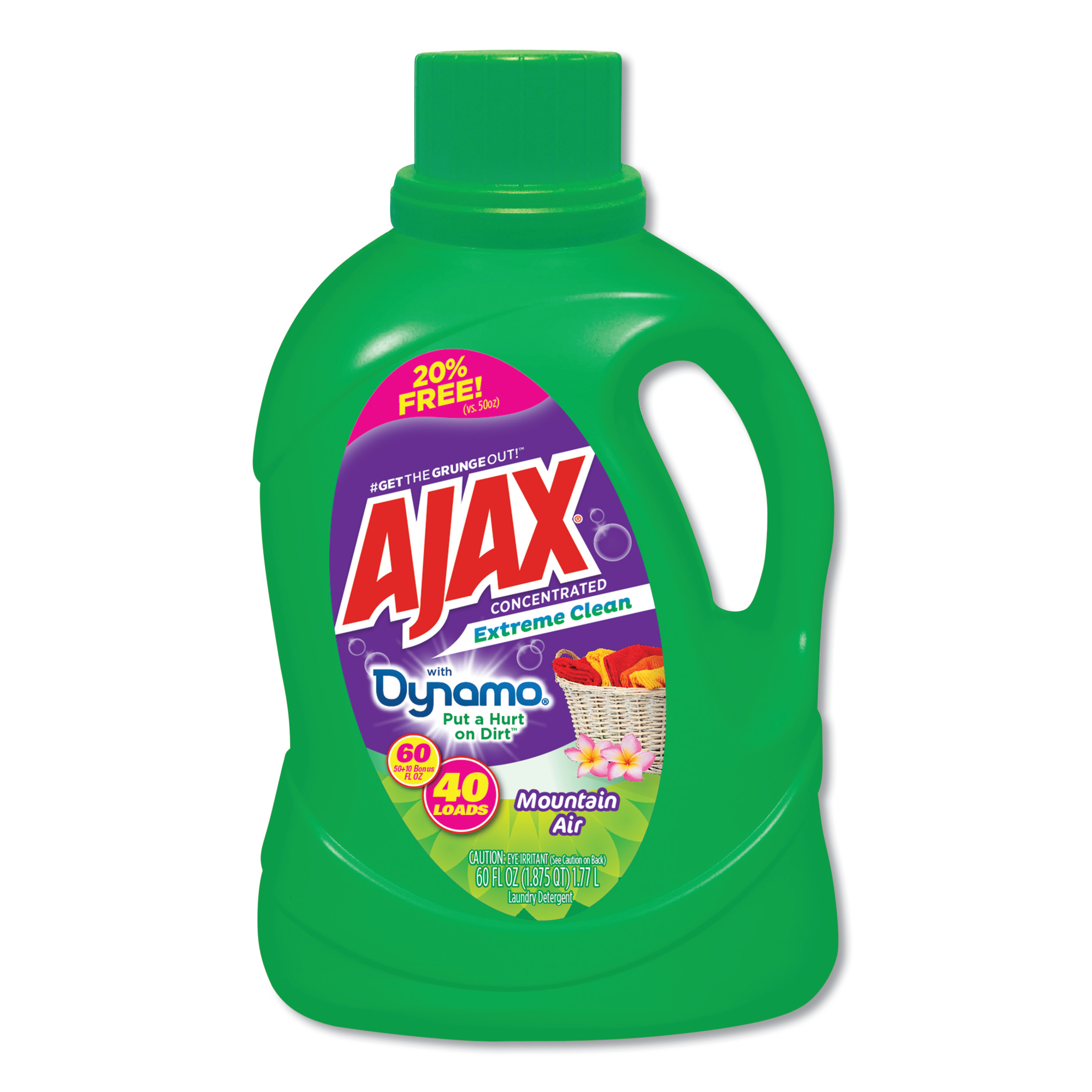 Ajax Laundry Detergent Liquid, Extreme Clean, Mountain Air Scent, 40