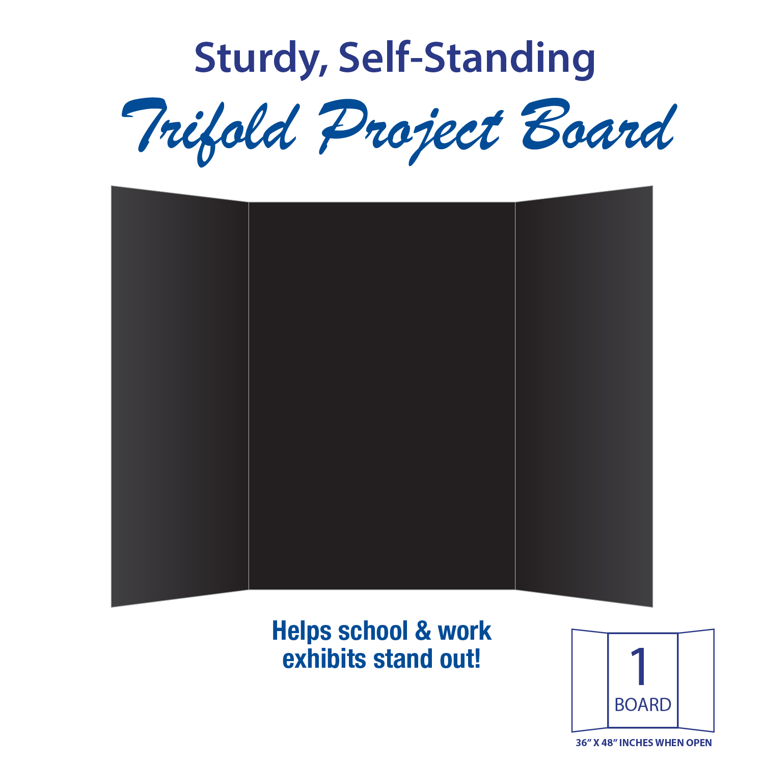 Black TriFold Presentation Foam Board