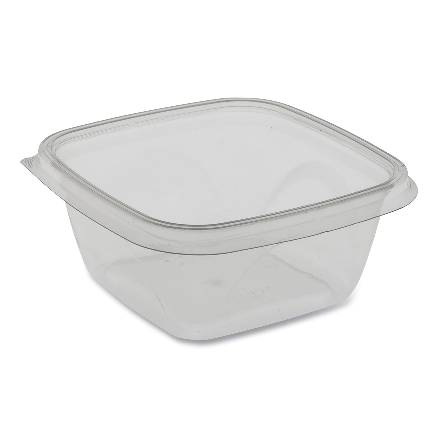 Pactiv EarthChoice Recycled PET Square Base Salad Containers, 16 oz, 5