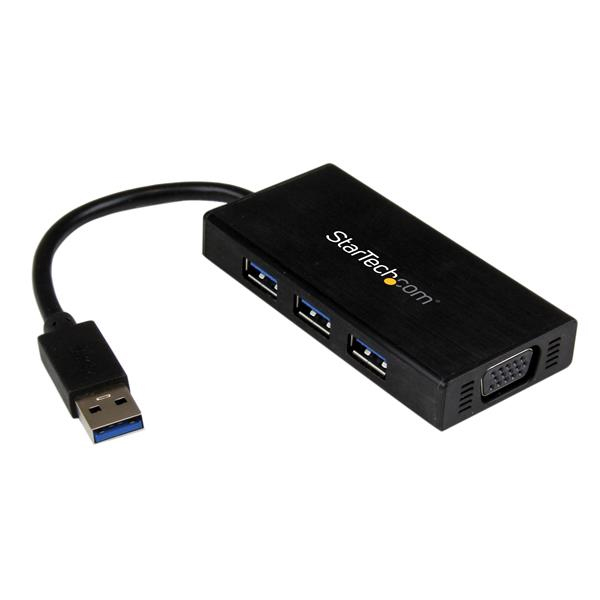 StarTech.com USB 3.0 to VGA External Multi Monitor Graphics Adapter with 3-Port USB Hub - VGA and USB 3.0 Mini Dock - 1920x1200 / 1080p StarTech.com USB 3.0 to VGA External Multi Monitor Graphics Adapter with 3-Port USB Hub - VGA and USB 3.0 Mini Dock - 1920x1200 / 1080p