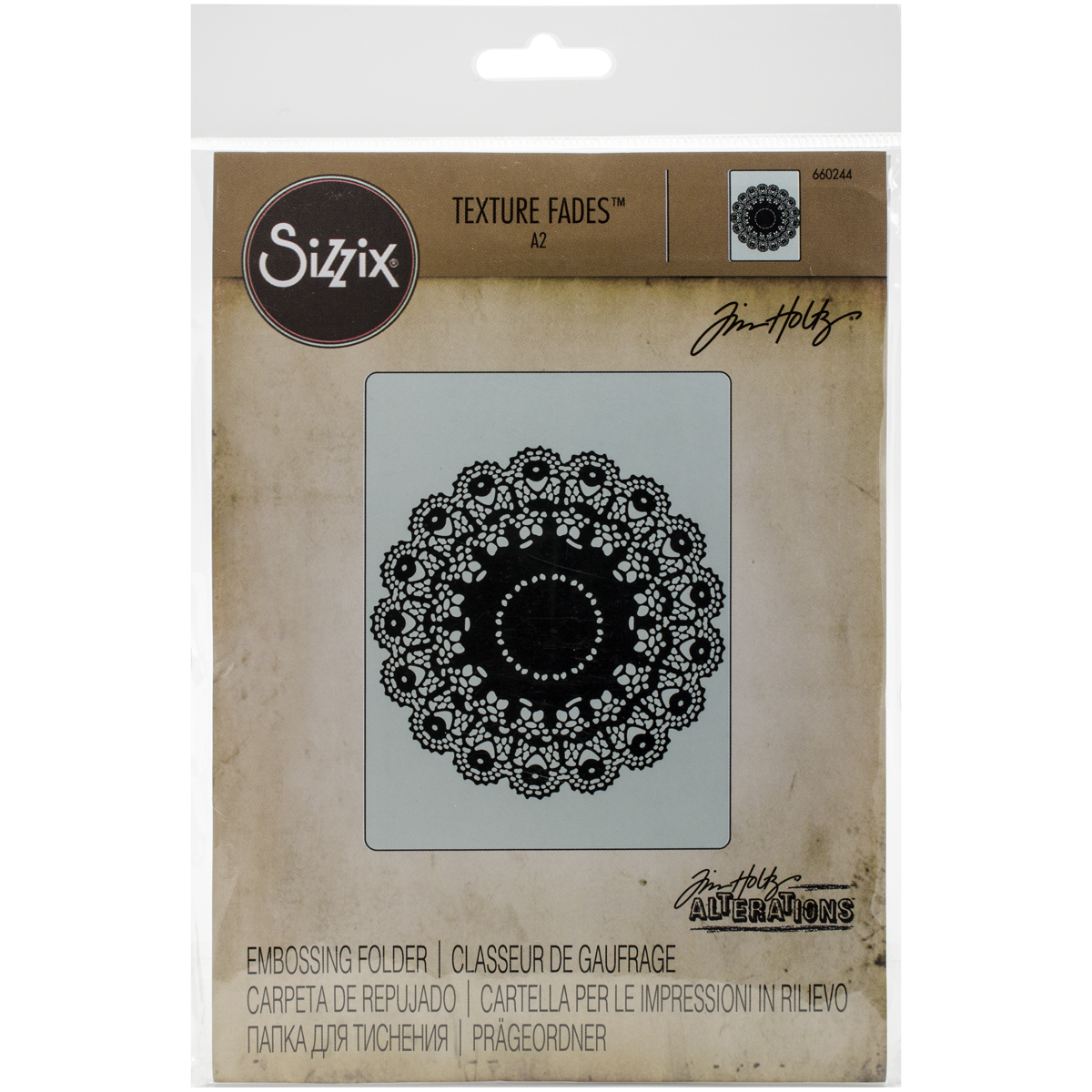 Sizzix Texture Fades A2 Embossing Folders