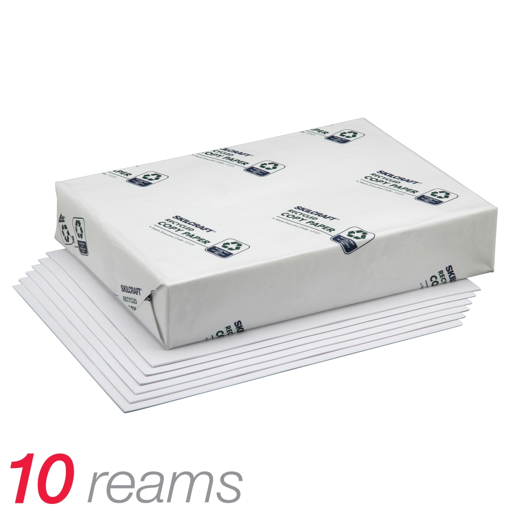 SKILCRAFT Xerographic Copy Paper, 10 Reams, White, Letter Size, 5000 ...