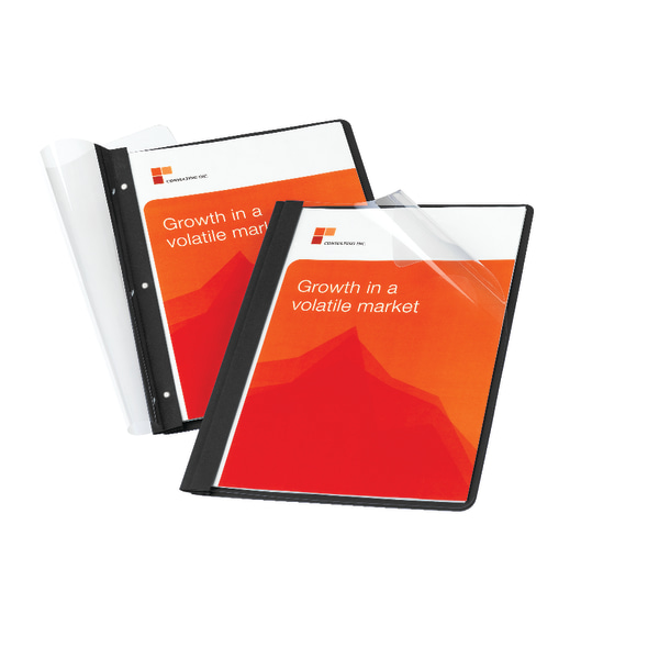 ClearFront Report Covers, Black, Pack Of 10