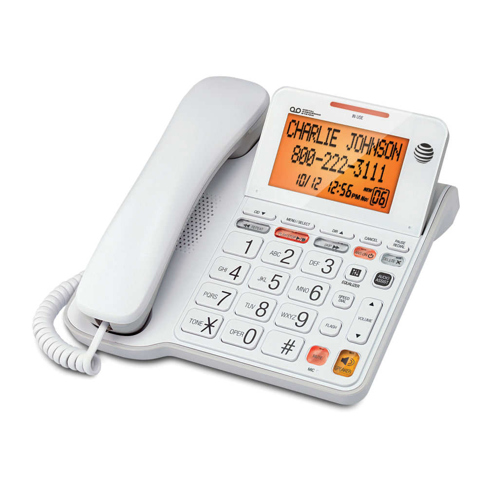 AT&T CL4940 Corded Answering System with Large Tilt Display ...