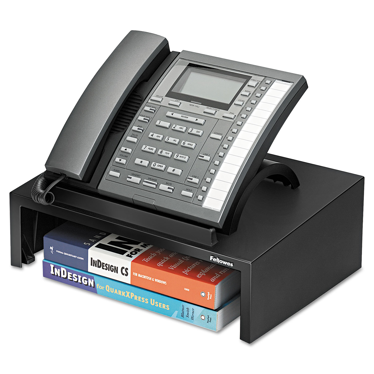 Fellowes Designer Suites™ Telephone Stand, 13 x 9 1/8 x 4 3/8, Black