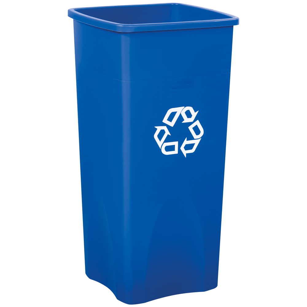 Rubbermaid Square Recycling Container 23 Gallon, Blue