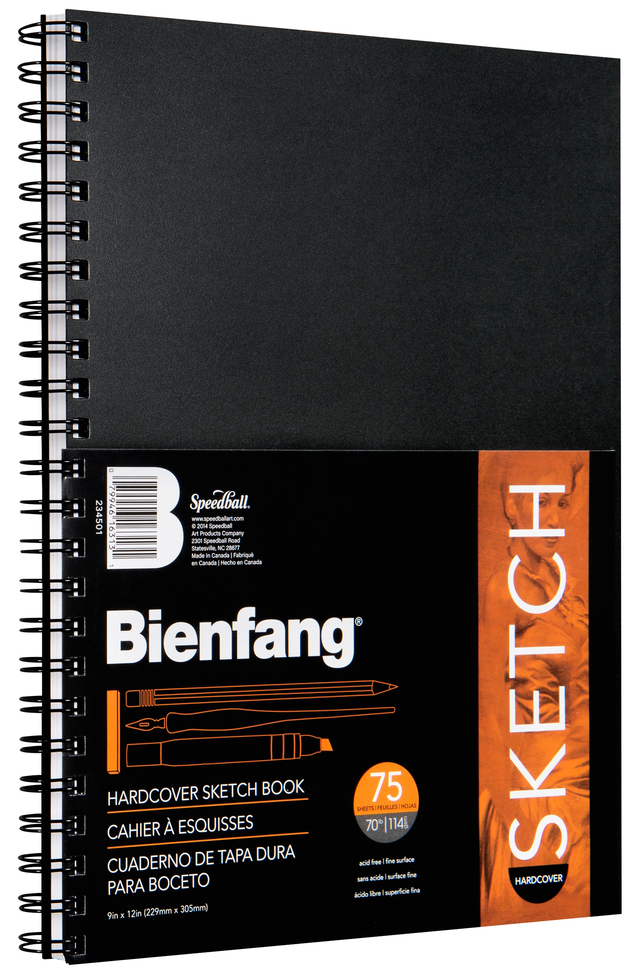 Bienfang Hardcover Spiral Sketch Book 9