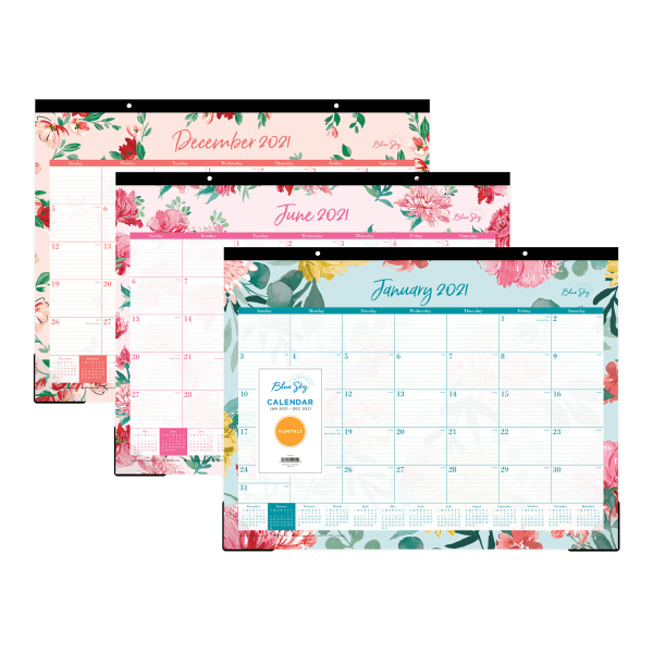 Blue Sky Monthly Desk Pad Calendar 22 X 17 Reflections January To 
