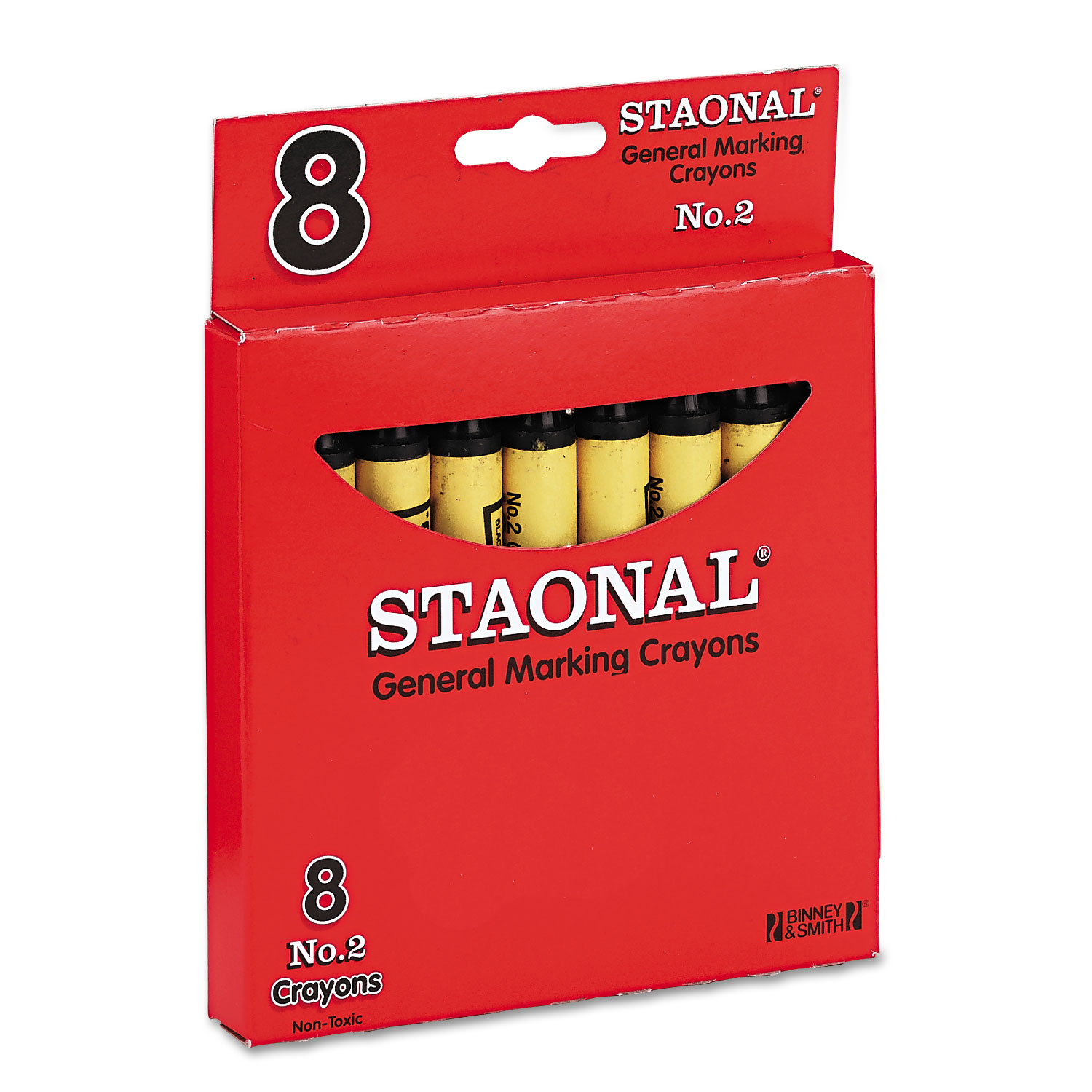 Crayola Staonal Marking Crayons, Black, 8/Box