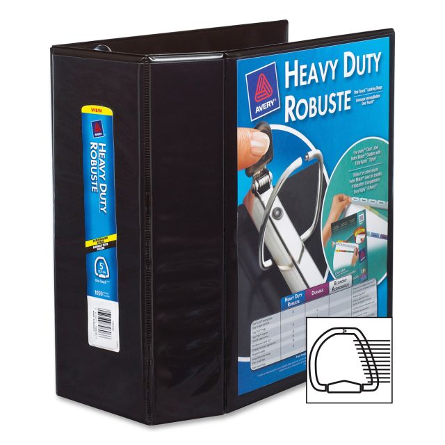 avery heavy duty one touch 5 quot 3 ring view binder avery binder