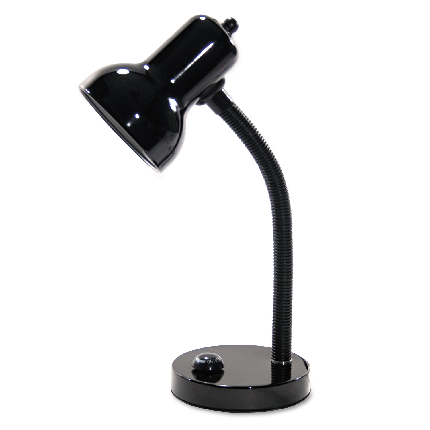 Ledu Incandescent Gooseneck Desk Lamp, 16" High, Black