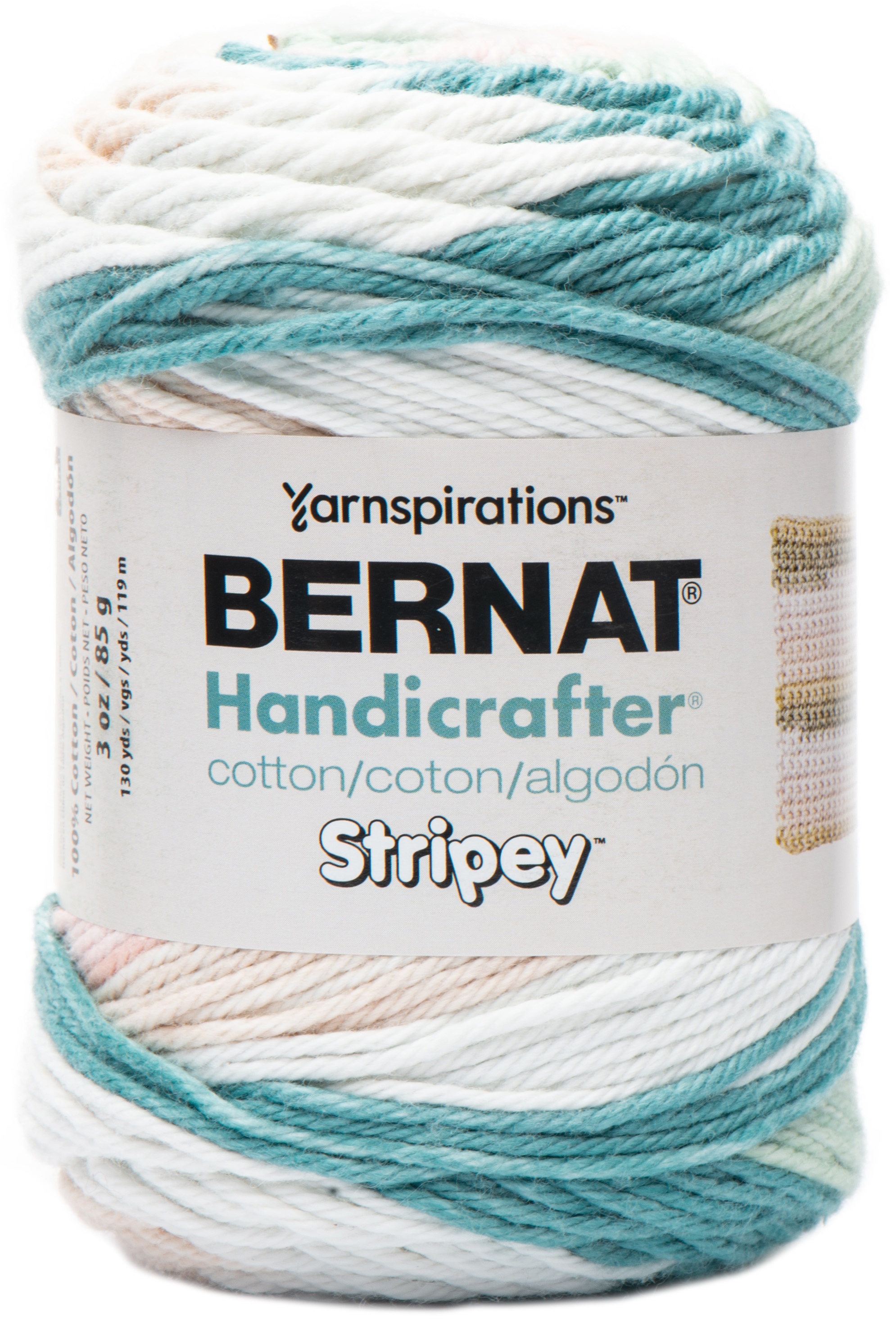 Bernat Handicrafter Cotton Stripey Yarn