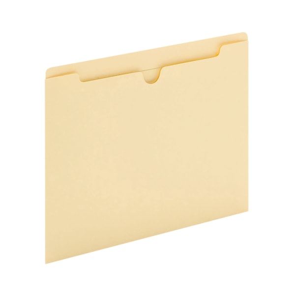 Manila File Jackets, Reinforced Tab, 8 1/2" x 11", Box of 100 File