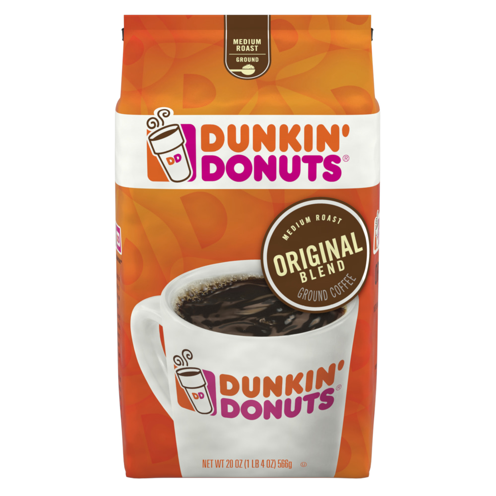 Dunkin' Donuts Original Blend Ground Coffee, Medium Roast, 20 Oz Per