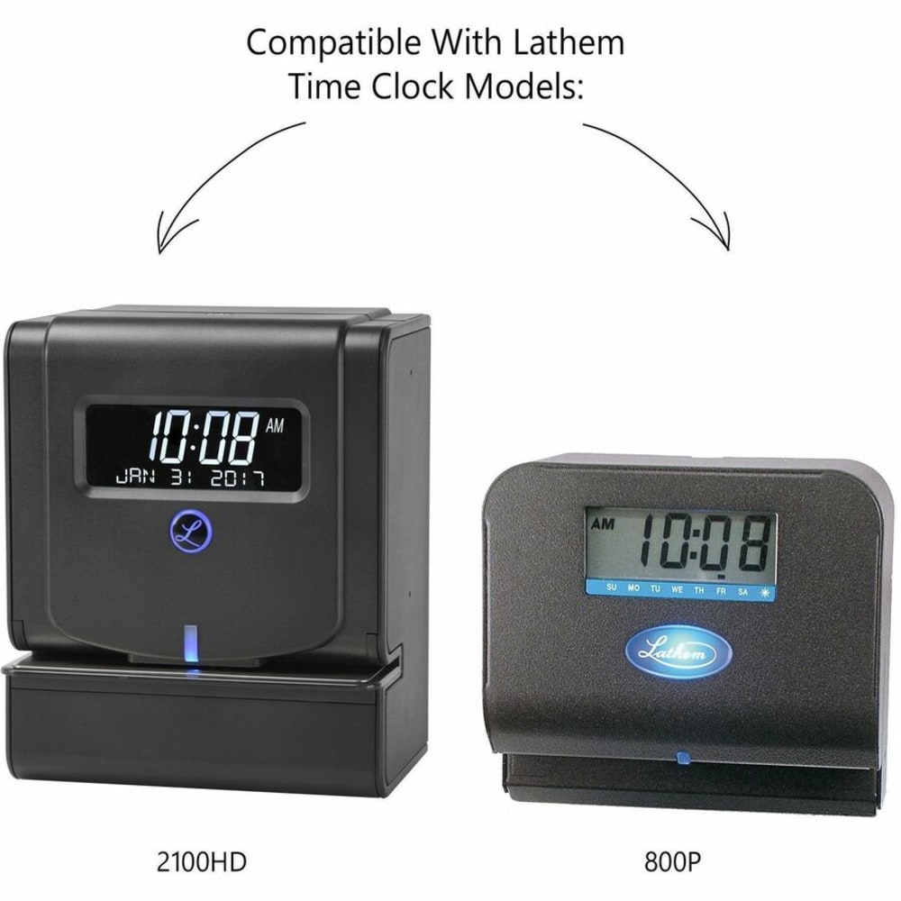 Lathem Time Cards, E8-100, Weekly, 1-Sided, 8 1/2