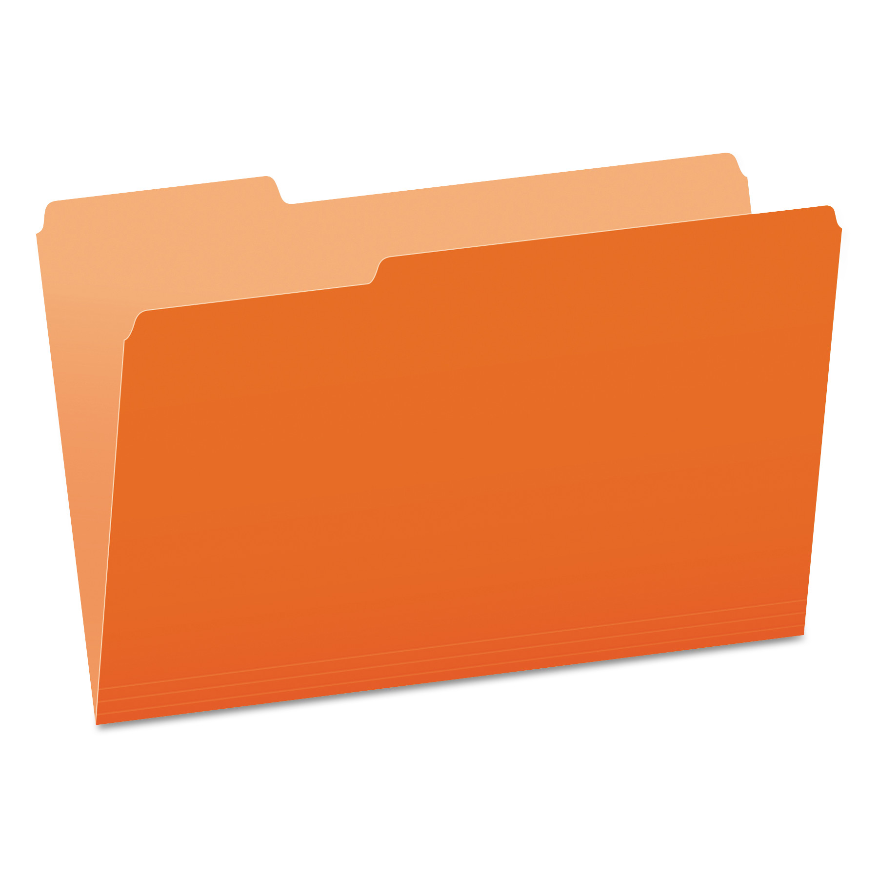 Pendaflex Colored File Folders, 1/3Cut Tabs, Legal Size, Orange/Light