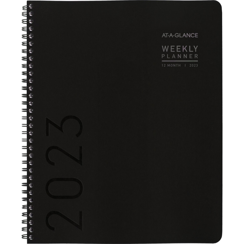 ATAGLANCE Contemporary Lite 2023 RY Weekly Monthly Planner, Black