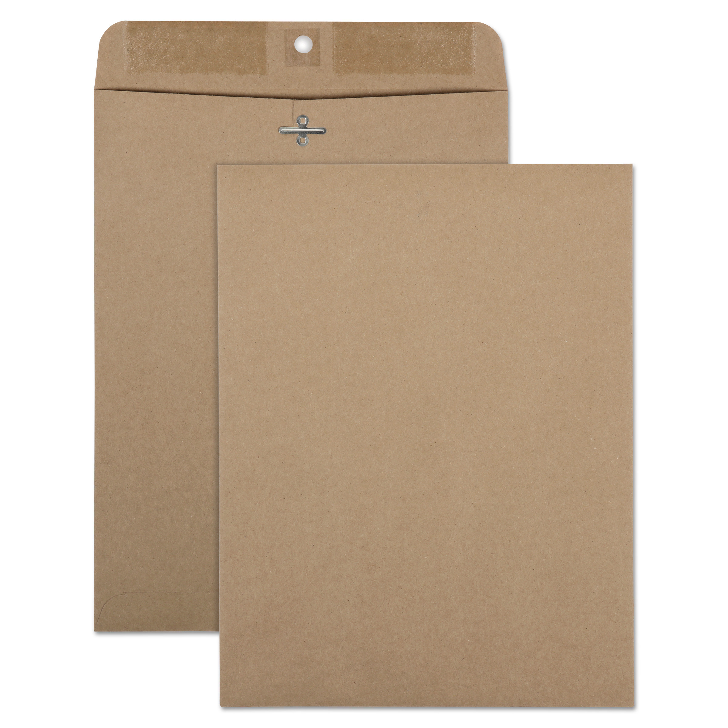 Quality Park Brown Kraft Clasp Envelope, 90, Square Flap, Clasp/Gummed