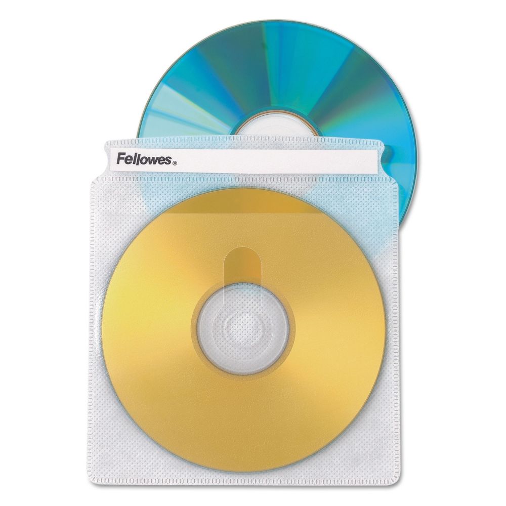 Fellowes Double-Sided CD/DVD Sleeves - 50 pack