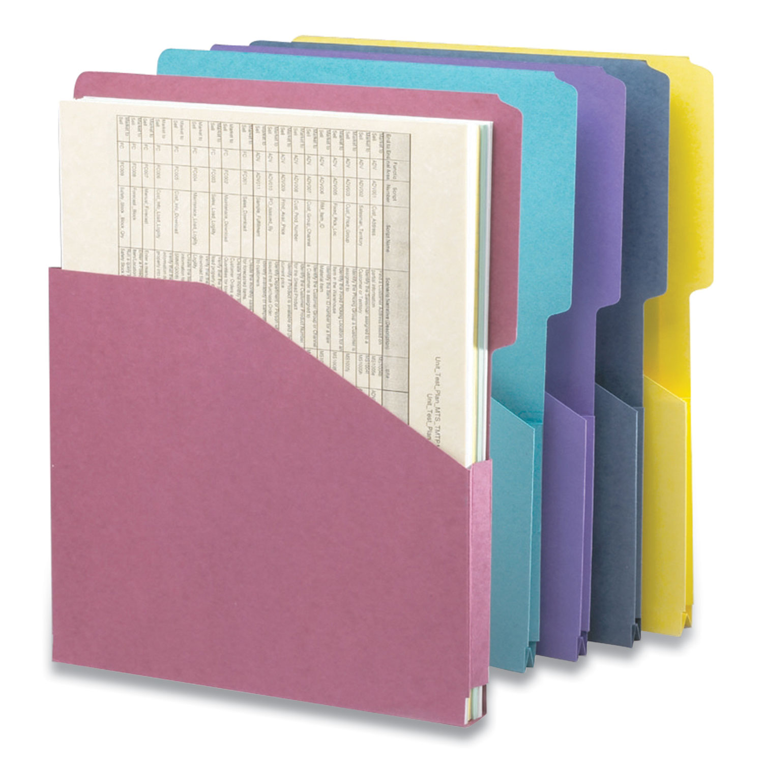 Smead File Jackets, Letter Size, Assorted, 5/Pack