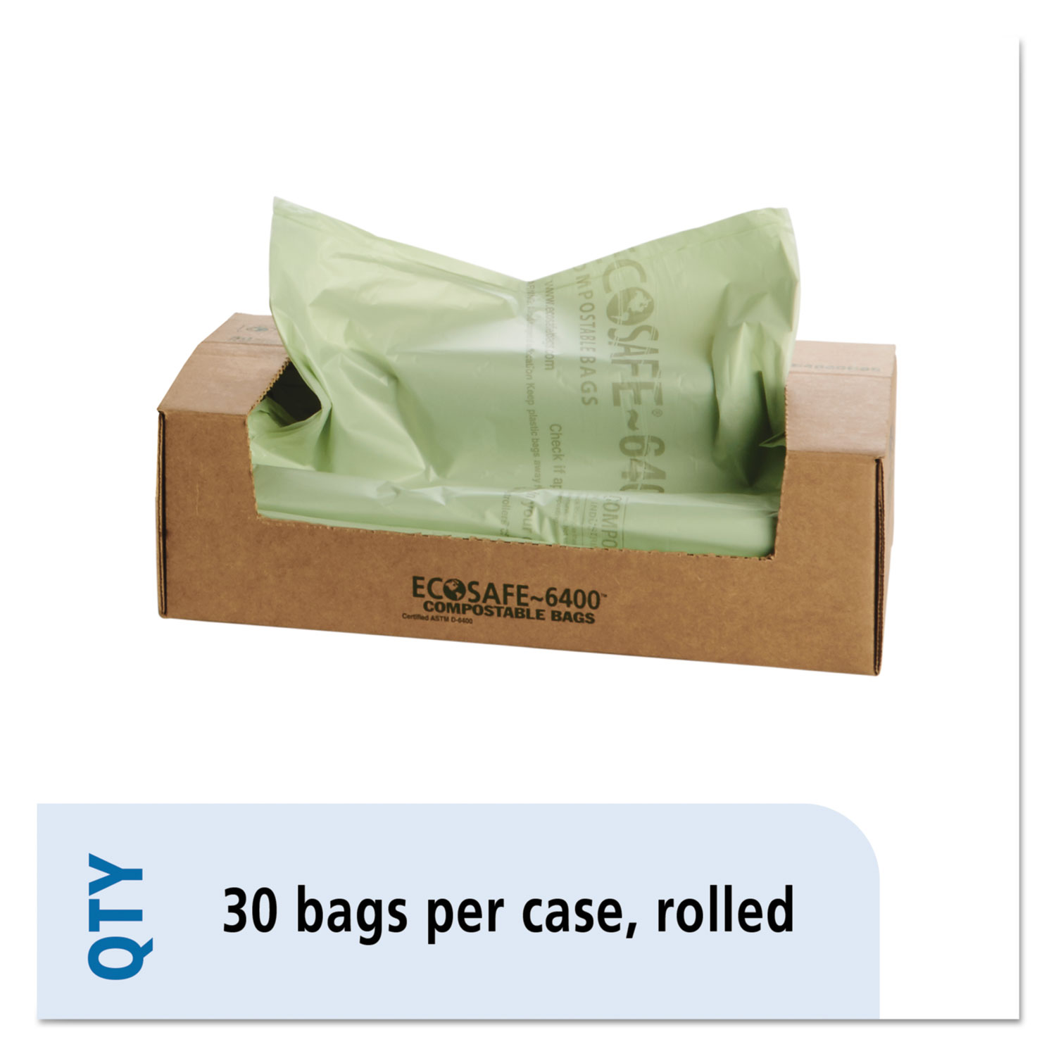 Stout Ecosafe Compostable 64 Gallon Trash Bags