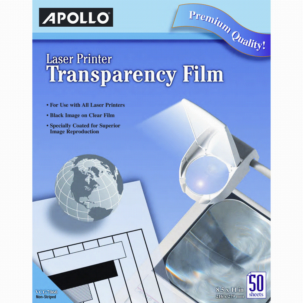 GraphLine Transparency Film For Laser Printers – 100 Sheets, 8.5x11, Free Shipping