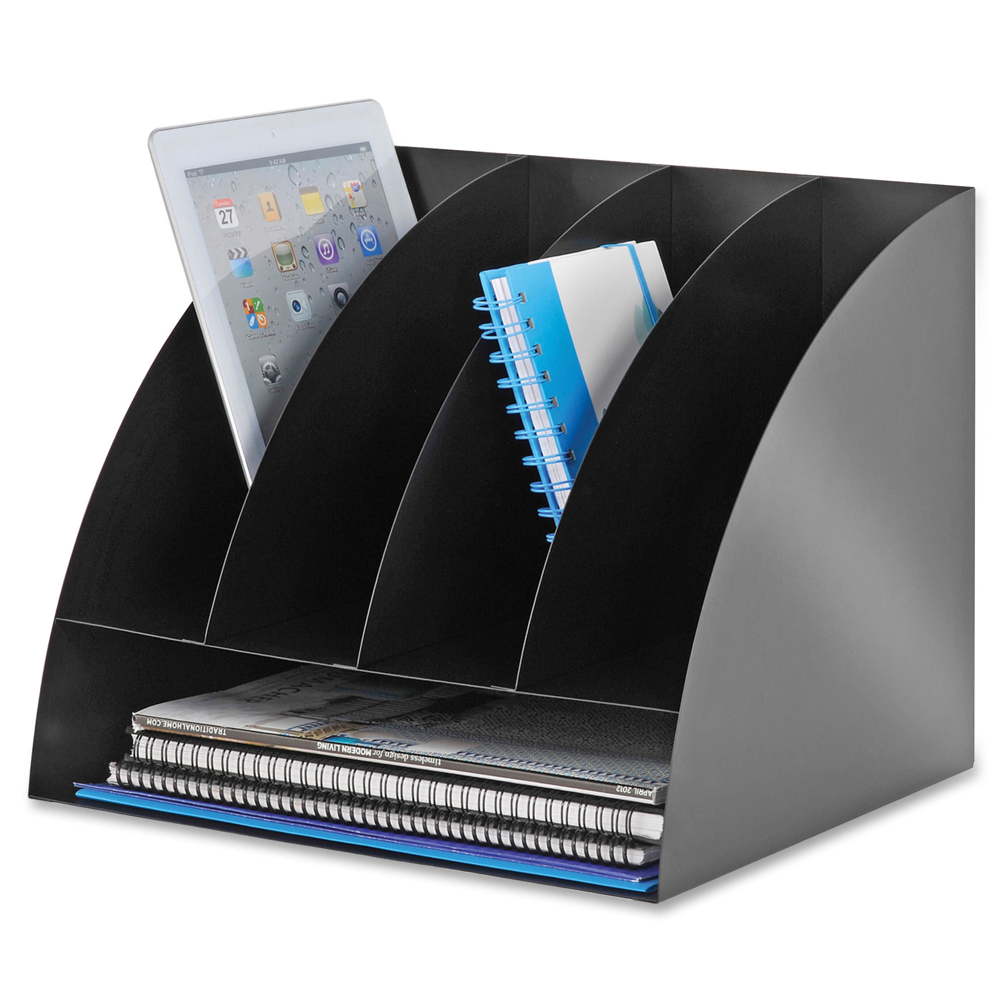 SteelMaster 4Way Corner Organizer, 5 Compartments, 11 x 13 x 11, Steel