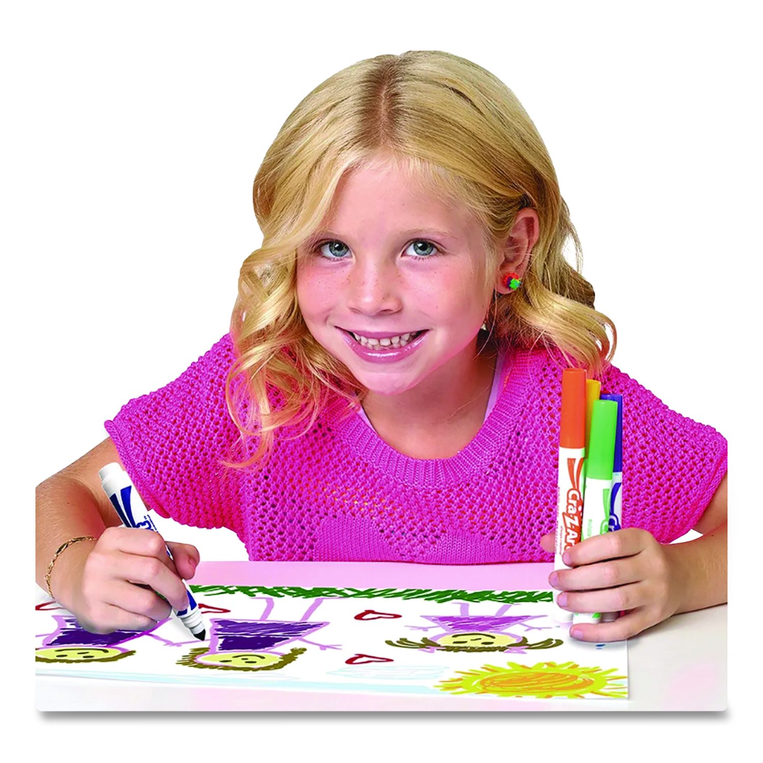 Cra-Z-Art Washable Markers, Broad Bullet Tip, Assorted Colors, 64