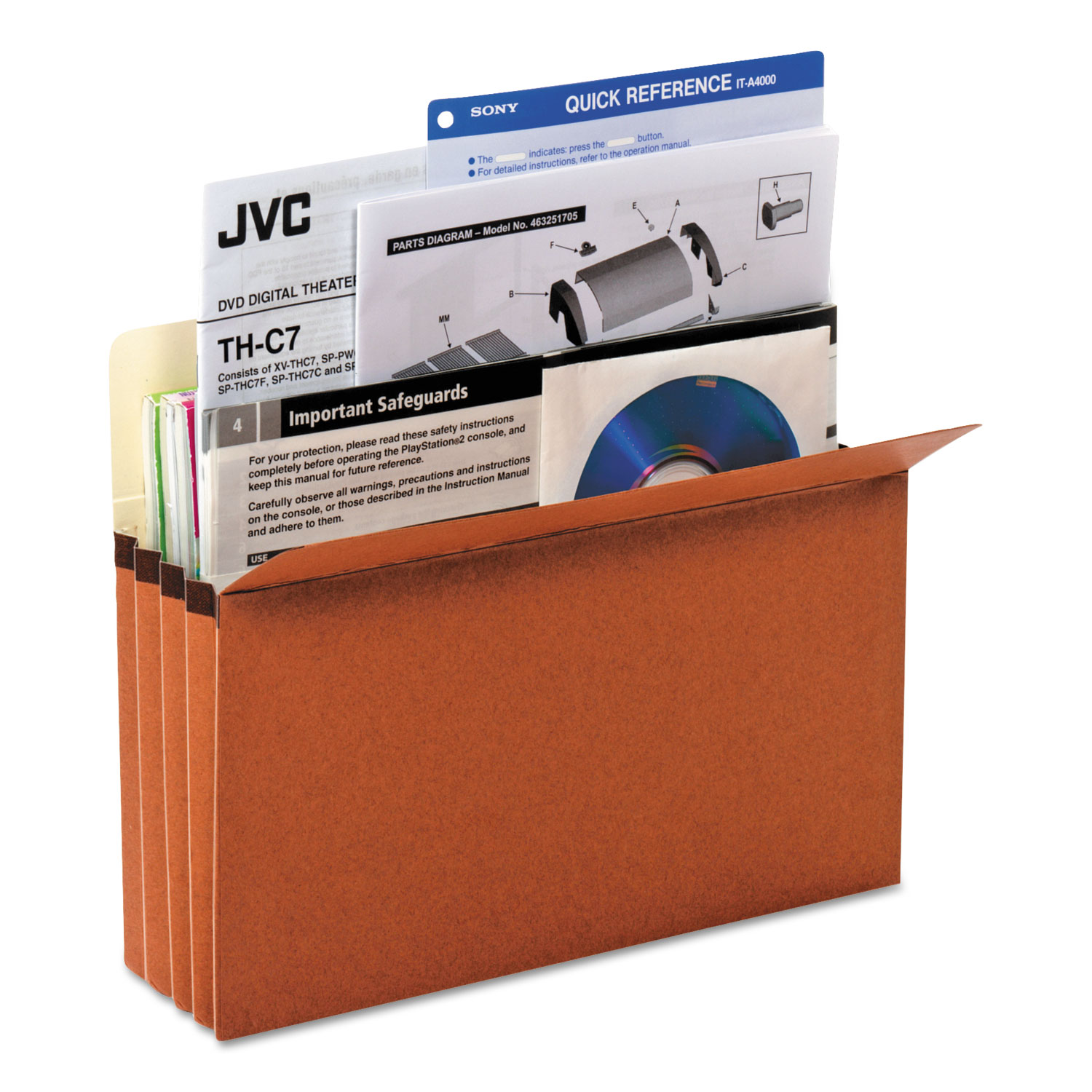 Universal Redrope Expanding File Pockets, 3.5