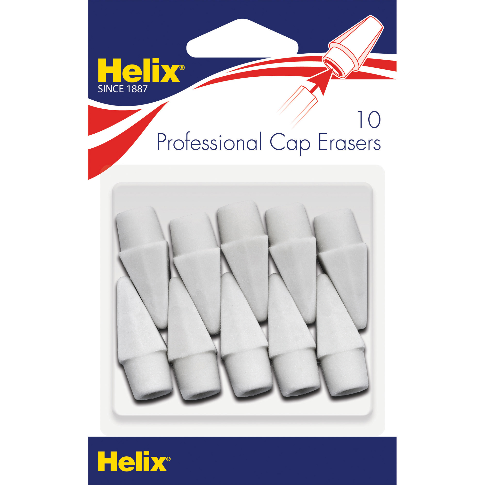 Helix Professional Pencil Cap Erasers