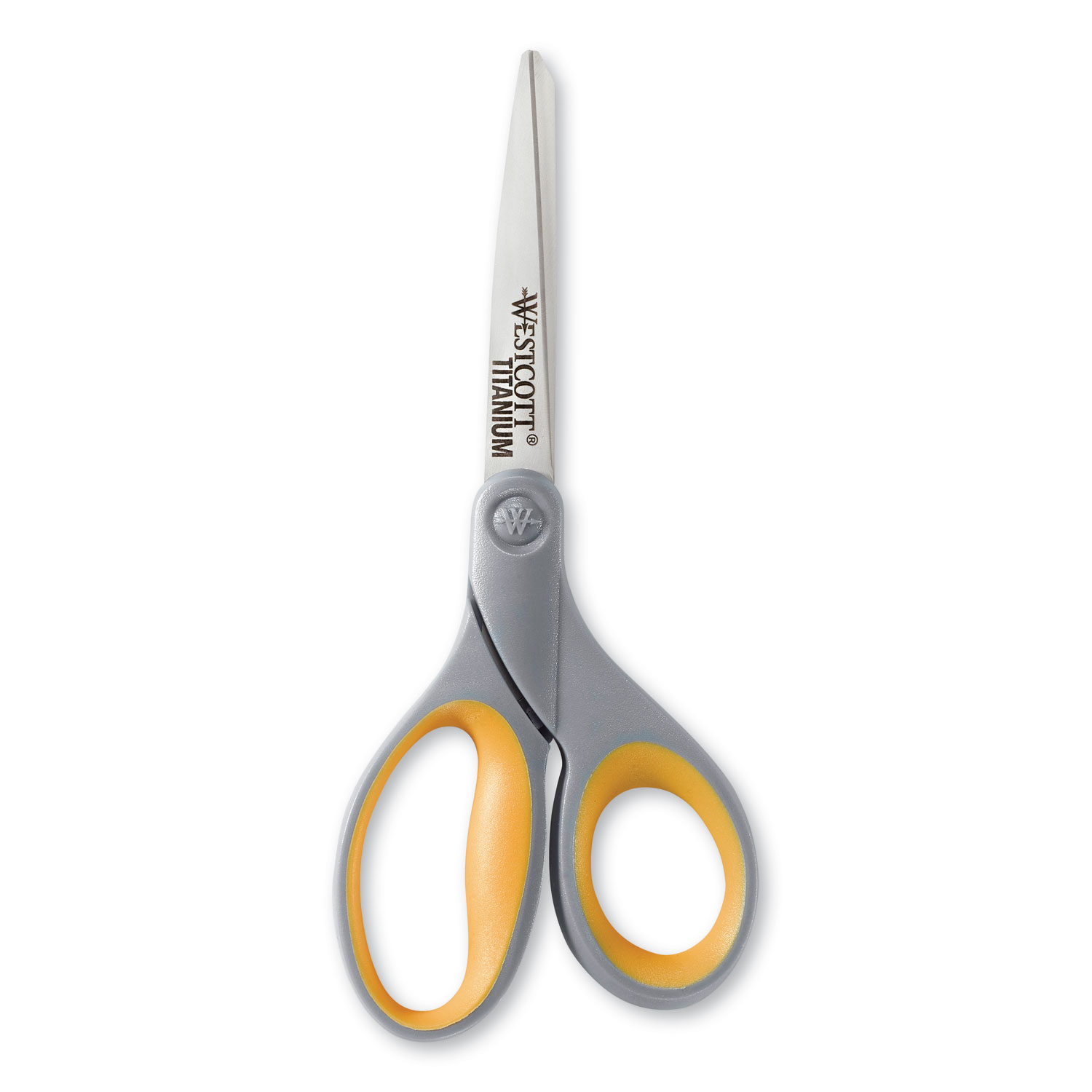 Westcott Titanium Bonded Scissors, 8" Long, 3.5" Cut Length, Gray