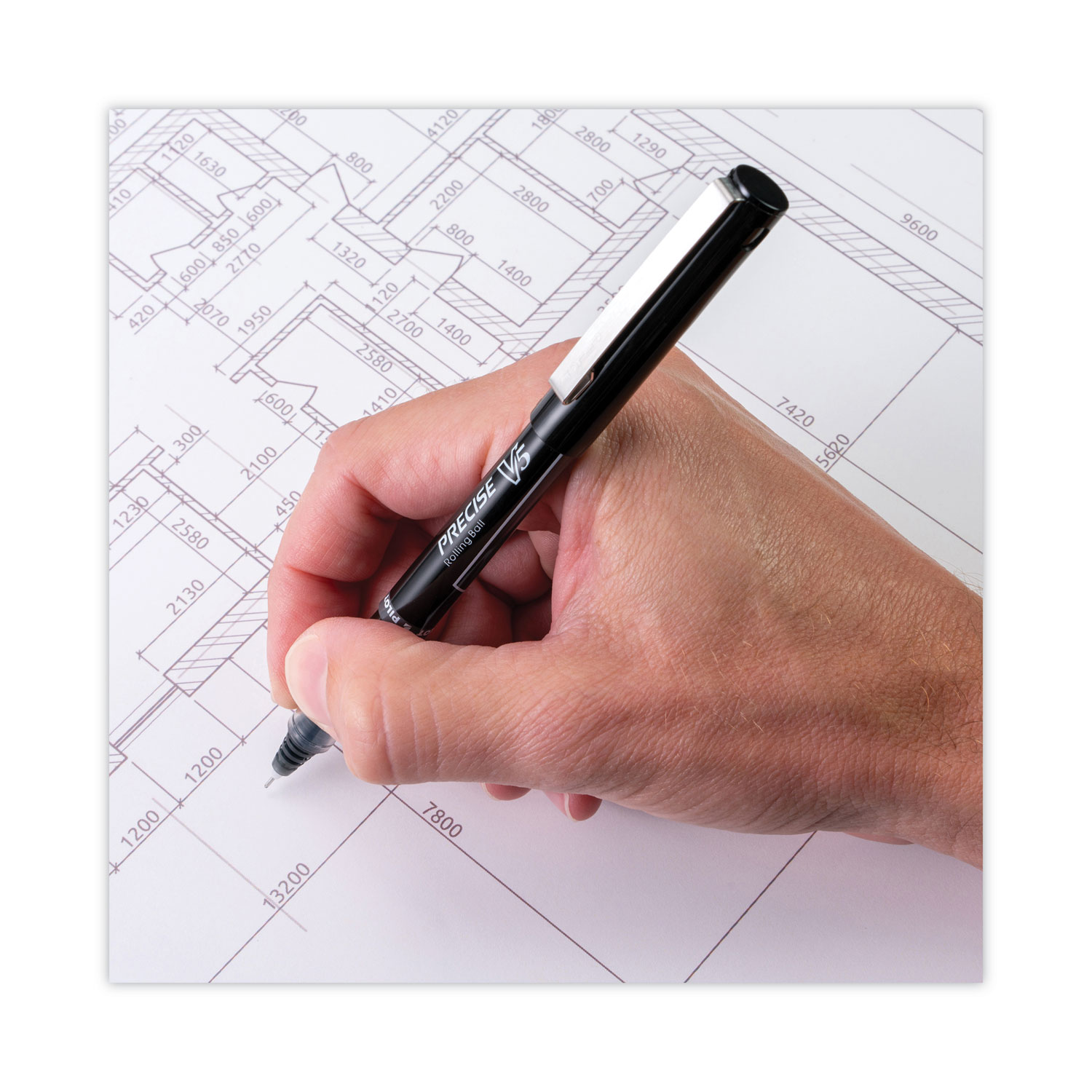 Precise Drop Ii Sticker Pilot Precise V5 Rollerball Pen, Stick, Extra-Fine 0.5 mm, Black Ink ...