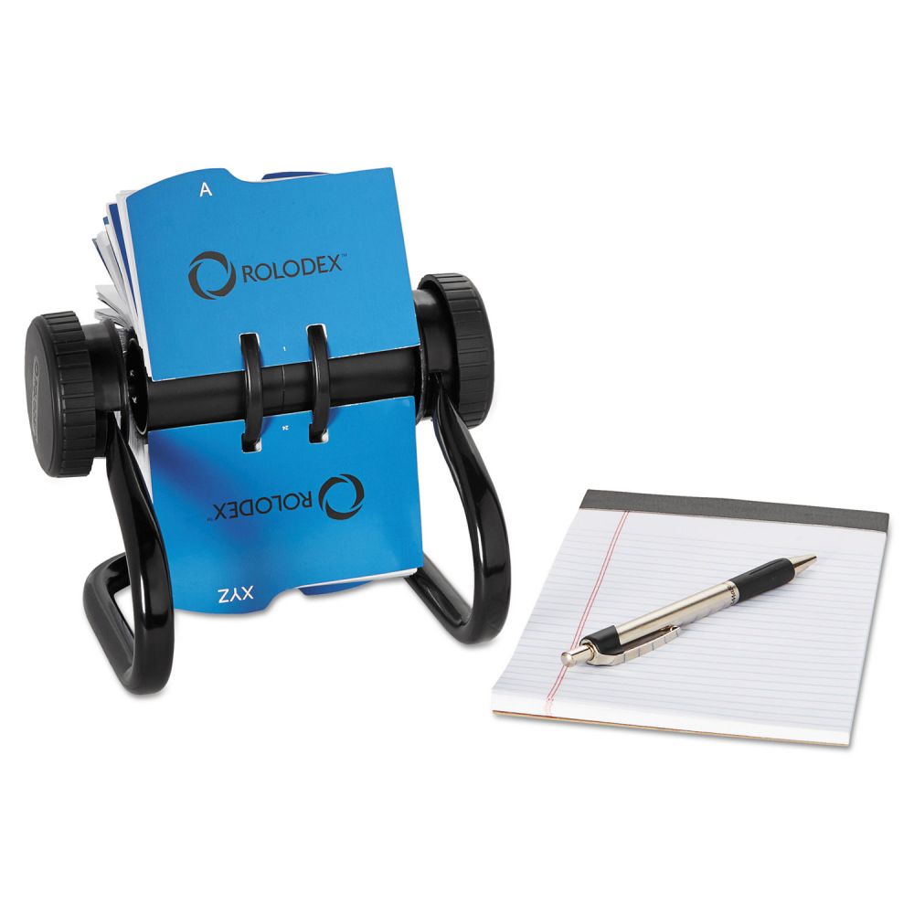 Rolodex Rotary Business Card File, 400-Card Capacity, Black